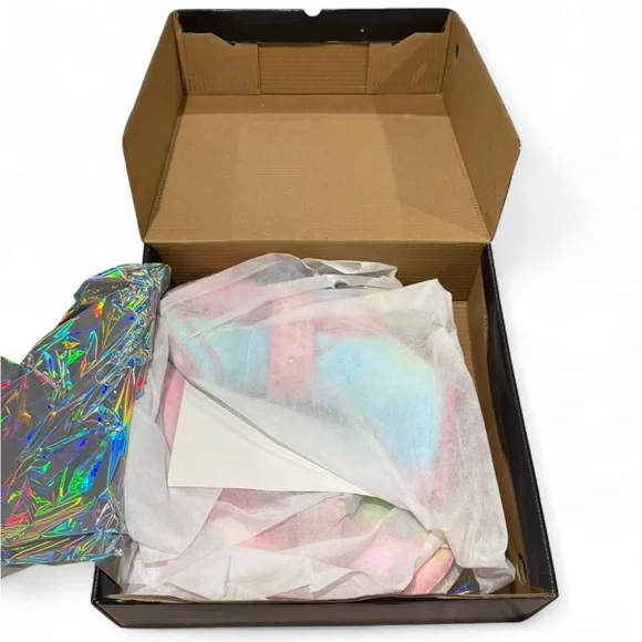 Club Exx Sharp Sheriff Shine Cowboy Boots Rainbow Faux Fur & Rhinestones, Rave - Picture 3 of 11